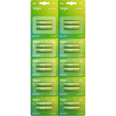 Imagem de Pilha Alcalina Pequena AA Cartela com 10 Blisters de 2 Unidades - ELGI