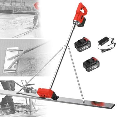 Imagem de Máquina Vibratória Corete Screed, Vibrador Elétrico Corete Com Motor Sem Escova, Nivelador Vibratório De Cimento Com Bateria De Lítio, Máquina De Acabamento Liso De Sup, 2Battery