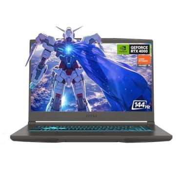 Imagem de MSI Laptop para jogos IPS com moldura fina FHD de 15,6 polegadas 144 Hz, AMD Ryzen 5 7535HS, NVIDIA GeForce RTX 4060, 32 GB DDR5, SSD NVMe de 1 TB, teclado retroiluminado, WiFi 6E, Windows 11, Cosmos
