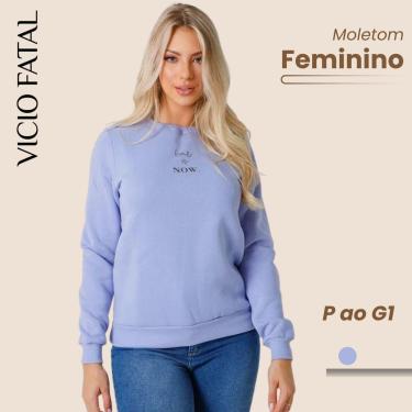 Imagem de Blusa Feminina Moletom Gola O-Feminino