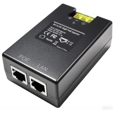 Imagem de Injetor POE Gigabit 24V | Entrada CC 12V/24V (12-48V) | Saída PoE DC 24Volt 1A 24W DC | Adaptador injetor PoE solar modo passivo B para Loco5AC, NS- EdgeRouterX, UniFi AC Lite, RP-5AC-G2, Force180/200