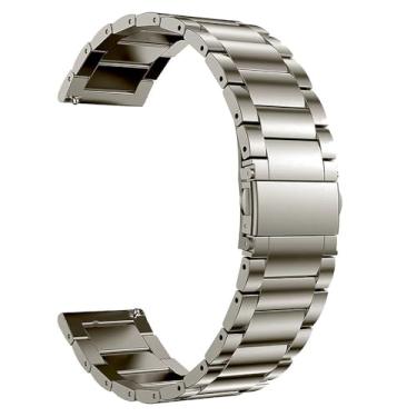 Imagem de synsing Pulseira de relógio de titânio de liberação rápida de 16 mm, 18 mm, 20 mm, 22 mm, compatível com Samsung Galaxy Watch 7/6/5/4/3, Garmin Vivoactive 4S/Vivomove 3S/Active S/Venu 2S para homens e