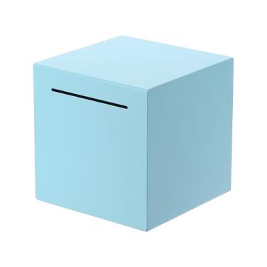 Imagem de PATIKIL Cofrinho para adultos, cofrinho inquebrável de metal azul deve quebrar para abrir caixa de dinheiro para ajudar a economizar dinheiro dinheiro caixa de dinheiro para cheques de moedas de