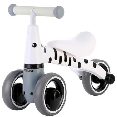 Imagem de Kinderland Toys Bicicleta de Equilíbrio Bebê 12 Meses | Presente 1 Ano Unissex | Estampa de Zebra | Bike Infantil Sem Pedal com Rodas Silenciosas EVA | Brinquedo Educativo 1-2 Anos (Zebra)