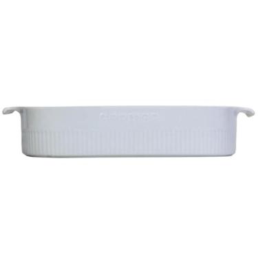 Imagem de Germer, Travessa retangular em porcelana, modelo assar ou servir, refratária, 2600 ml, Branca