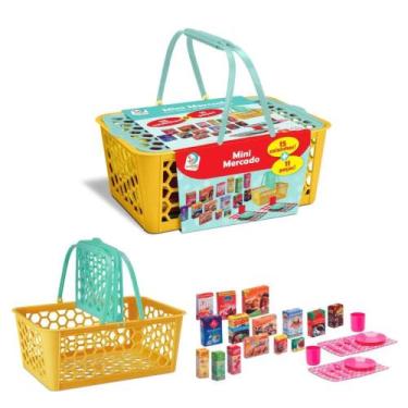 Imagem de Cesta Infantil Mini Mercado c/ 26 Peças - Cardoso