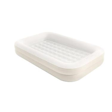 Imagem de Intex Conjunto de cama inflável para viagem infantil 66811EP, inclui bomba de mão e bolsa de transporte, colchão removível, enchimento rápido, uso interno, 106,7 x 167,6 x 25,4 cm, cor bege com
