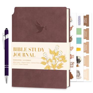 Imagem de XKDOUS Diário de estudo da Bíblia, diário de notas da igreja, suprimentos de estudo bíblico, cadernos bíblicos para anotações, reflexão, oração, 21 cm, caderno de estudo bíblico guiado para mulheres