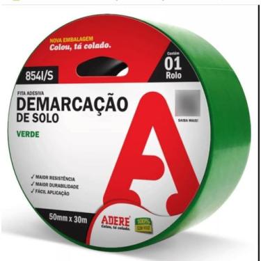 Imagem de Fita demarcação verde 50mmx30m adesiva - adere