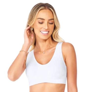 Imagem de Sutiã Top Com Bojo Removível Com Alça Larga Sem Costura ZEE RUCCI - ZR