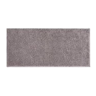 Imagem de Passadeira Tapete 50x100 17mm Quarto Sala Escritório Corredor Antiderrapante Toque Macio E Visual Moderno Para Sua Decoração (CINZA)