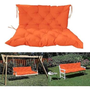 Imagem de Almofada De Banco Almofada De Encosto Almofada De Móveis De Jardim Almofada De Assento De Cadeira De Balanço Almofada Grossa De 2 A 3 Lugares 100 Cm, Orange, 150x50x50cm/59.06 * 19.69 * 19.69in