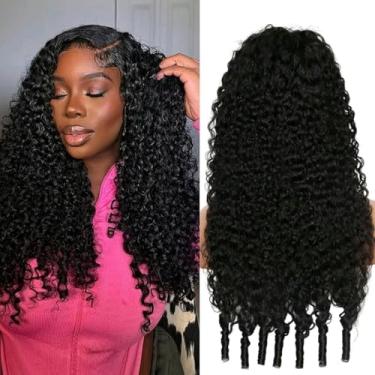 Imagem de sterly 360 perucas de cabelo humano encaracolado birmanês peruca para mulheres 250 densidade onda profunda encaracolado pré-arrancado HD transparente lace frontal perucas 100% cabelo humano com
