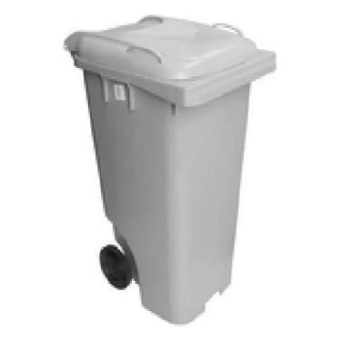 Imagem de Conteiner Lixeira Plastico 120 Litros Com Rodas De 200mm - JSN, Branco