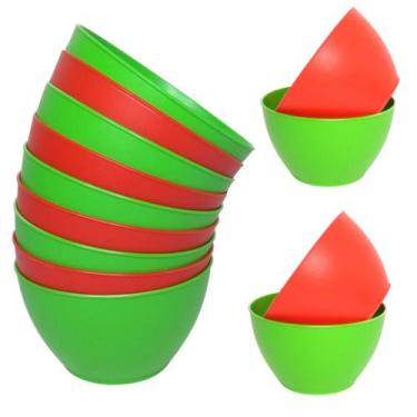 Imagem de Kit 30 Bowl Cumbuca P/caldos Sobremesa Plástico 400 Ml Especial Natal 