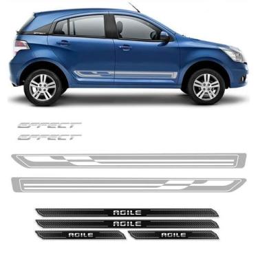 Imagem de Kit Faixa Prata Agile Effect 2010/2014 + Soleira Protetora - SPORTINOX