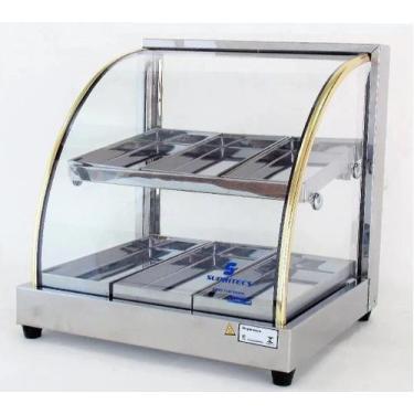 Imagem de Estufa para salgados elétrica Dupla 54cm com 6 Bandejas Supritecs, 110