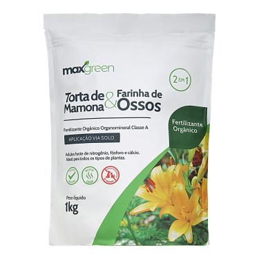 Imagem de Maxgreen 2em1 1Kg - Torta de Mamona + Farinha de Osso - Pouch