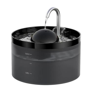 Imagem de Bebedouro Fonte De Água Pet Com Torneira Preto Automático Cães E Gatos