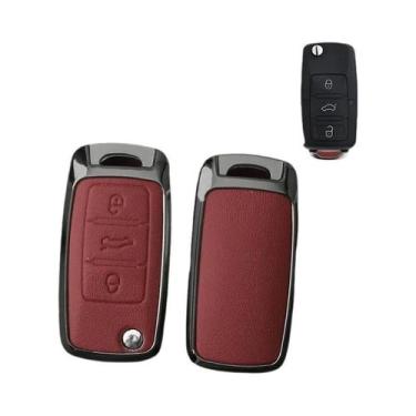 Imagem de Capa De Chave De Metal Para Carros VW Volkswagen Polo Tiguan Passat Go