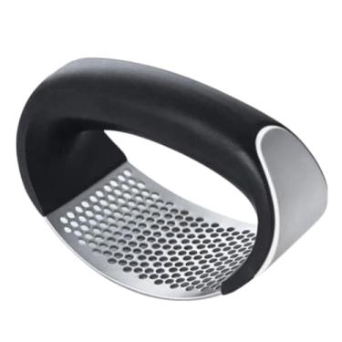 Imagem de Espremedor Ralador Triturador de Alho Manual em Aço Inoxidável com Corpo em Polipropileno 10x5x5cm Cores Sortidas