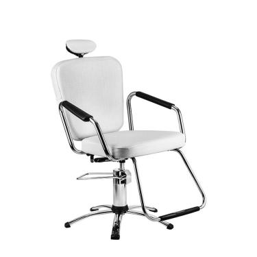 Imagem de Cadeira Salão Beleza Reclinável Hidráulica Branca Nix Dompel