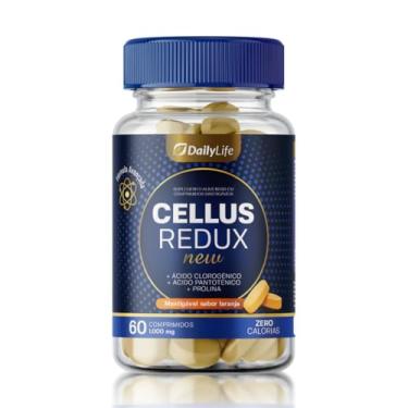 Imagem de Cellus Redux + Ácido Clorogenico Pantotenico e Hialuronico Vitaminas Biotina Pele Cabelo Unha 60 Comprimidos Mastigaveis Sabor Laranja - Daily Life
