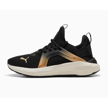 Imagem de PUMA Tênis feminino Softride Enzo 5 Metallic Wns, PUMA Preto-quente branco-PUMA dourado, 38 BR