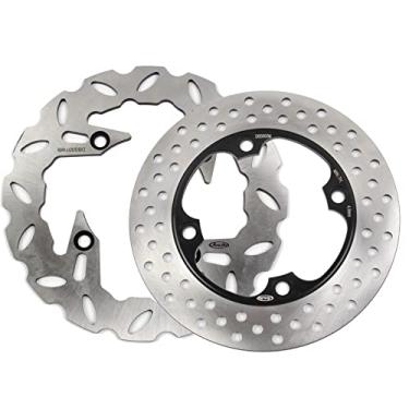 Imagem de Arashi Discos de freio dianteiros traseiros rotores para Honda Foresight 250 2001-2007, acessórios de motocicleta prata