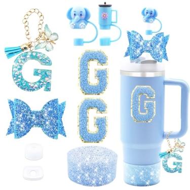 Imagem de Liangang Conjunto de acessórios de copo de 9 peças para Stanley 850 g 1,134 g, incluindo 2 peças Stanley capa de palha e bota, tampa à prova de derramamento, pingente de alça, canudo de laço, 2 peças