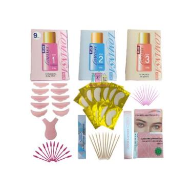 Imagem de Kit de elevação de cílios Lomansa com cola e aumento de queratina - Li