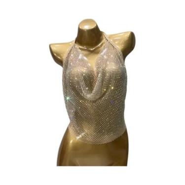 Imagem de Top Feminino Sexy Com Strass, Sem Costas, Estilo Corset, Moda Verão 20