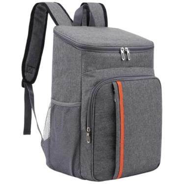Imagem de Mochila Térmica 20 Litros Cooler Bag Isolamento Impermeável Alças Acolchoadas Capaceidade Para Bebias Ideal Para Viagens, Trilhas, Acampamento, Piquenique Camping, Churrasco PREMIUM DUPIN (CINZA)