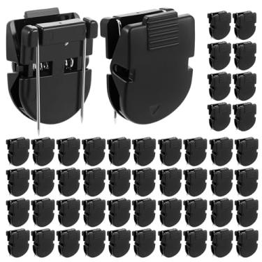 Imagem de 50 clipes de cubo para painéis de tecido, aderência segura, fixação forte, minimalista elegante, versatilidade de várias cenas, clipes de pino de plástico ganchos de cubo para pendurar fotos, notas