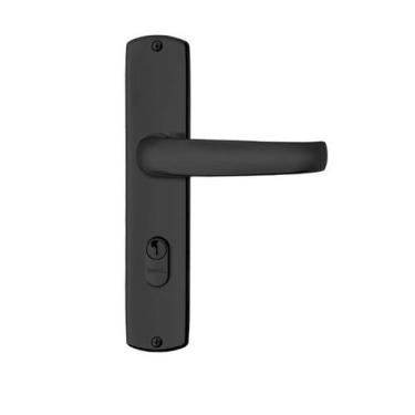 Imagem de Fechadura Papaiz Mz820 Externa 40mm Espelho Preto Fosco, Preto Fosco