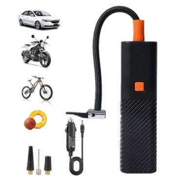 Imagem de Calibrador Compressor Bomba De Ar Portátil Digital com Pressômetro do Ponteiro para Encher Pneus de Carro, Moto, Bola e Piscina Inflável