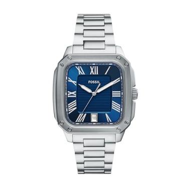 Imagem de Fossil Relógio masculino Crosby de aço inoxidável com três ponteiros FS6121, Prata