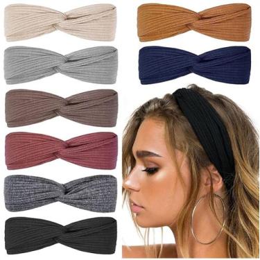 Imagem de Faixa de cabelo Huachi para cabelos femininos, 8 peças elásticas