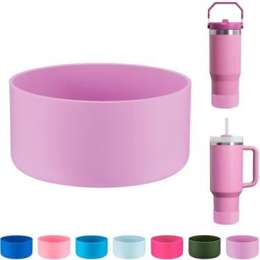 Imagem de Soledea Bota de silicone para Stanley 567.0-1,134.0 g, capa inferior antiderrapante para garrafa de água Hydro Flask 340-680 g e copos inferior de 7,2-7,5 cm