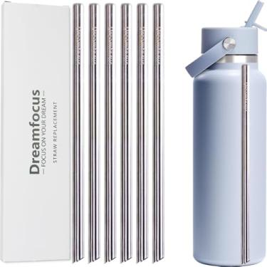 Imagem de Dreamfocus Palha de metal de substituição de aço inoxidável para garrafa de boca larga Hydro Flask 1,134 g