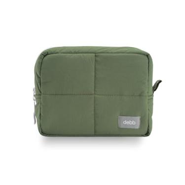 Imagem de Bolsa de maquiagem impermeável inchada, bolsa essencial de viagem e mini organizador de artigos de higiene, estojo compacto leve de armazenamento de cosméticos e essenciais com zíper, bolsa de viagem