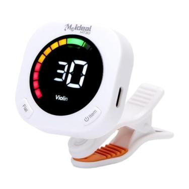 Imagem de simhoa Afinador de violão recarregável, afinação rápida e precisa, com clipe para violino e banjo, Branco