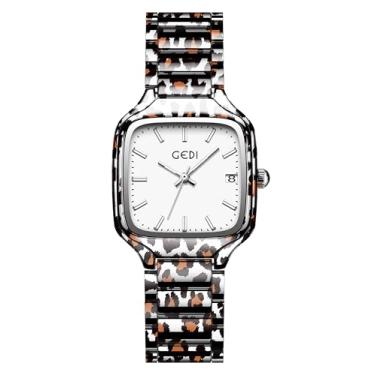 Imagem de FANMIS Relógio feminino leopardo minimalista, ultrafino, gel gelatinoso, pulseira feminina, analógico, quartzo, dourado, design moderno, relógio de pulso feminino, Prata Bao