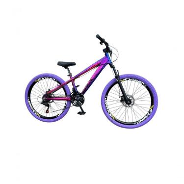 Imagem de Bicicleta 26 Gta Rebel Freeride Cor Camaleão 21v Aros Vmaxx Freio A Disco Pneu Flame Roxo