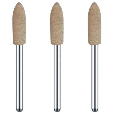 Imagem de Kit 3 Pontas Montadas 5Mm Cônica Couro Polir Micro Retífica