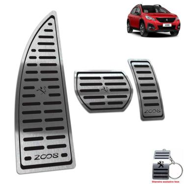 Imagem de Pedaleira Automático + Descanso Peugeot 2008 2020 2021 Preto