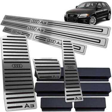 Imagem de Vinil Soleira Pedaleira Descanso Audi A3 2007 13 Auto Preto