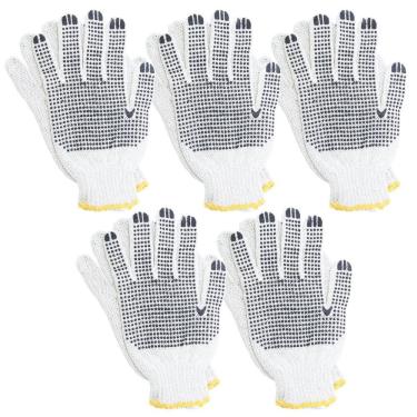 Imagem de Luva Pano Tricotada Malha Pigmentada Branca Par Epi Com 5 Un