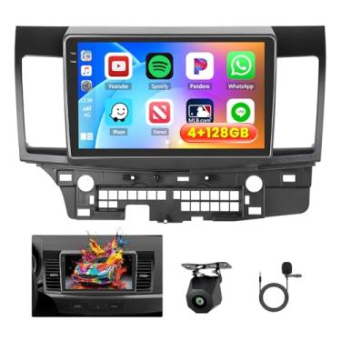 Imagem de Inefala [4G + 128G] Rádio veicular Android 15 para Mitsubishi Lancer 2008-2017 com carplay sem fio/Android Auto, tela sensível ao toque HD de 10 polegadas, som automotivo com GPS, Bluetooth, WiFi, FM