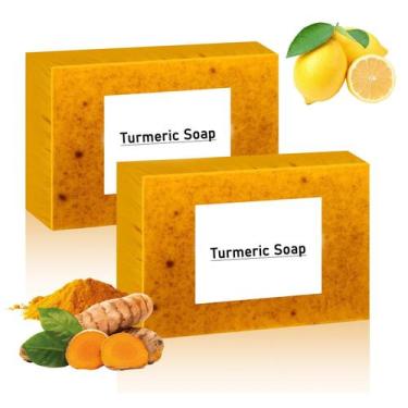 Imagem de Sabonete Edottbag Lemon Turmeric para rosto e corpo, 2 unidades